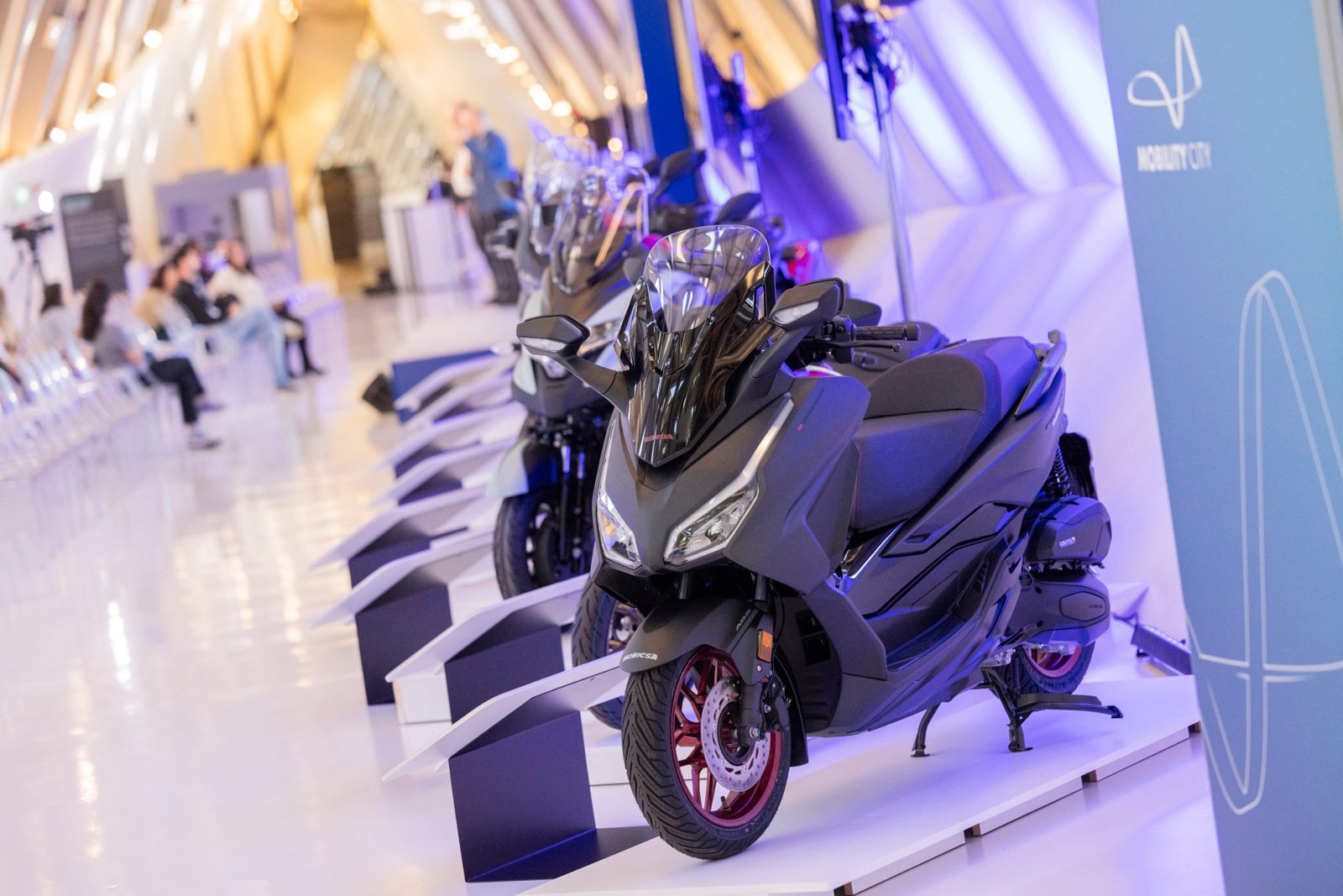 Scooters on display at MotoTech 2024